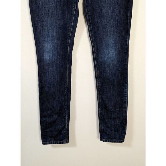 Free People Dark Wash Straight Leg Low Rise Jeans - Picture 3 of 7